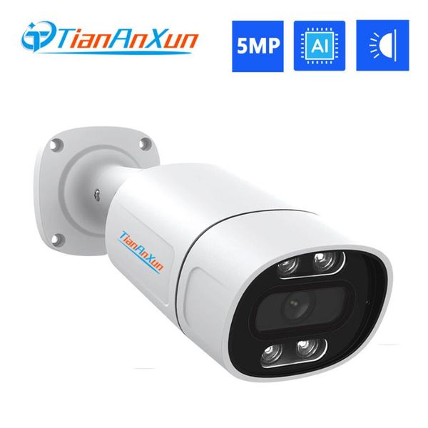 

cameras tiananxun 5mp ip camera poe 4mp cctv security outdoor ai face detection audio video surveillance for nvr system