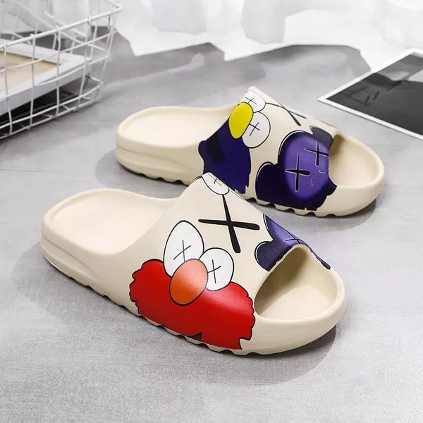 

70% off outlet store weh luxury brand slippers, indoor for men shoes home leisure beach graffiti quality, Black