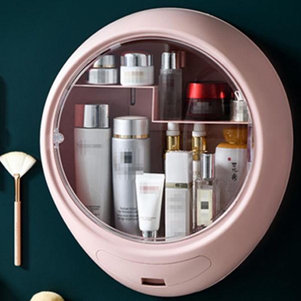 

wall mount makeup storage box cabinets no punching dustproof waterproof boxes & bins