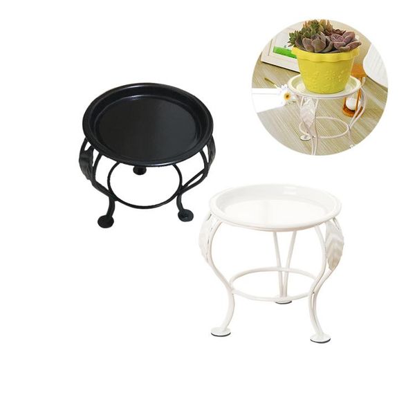 

iron flower pot rack basion display home decor round plant stand floor potted stander create garden balcony self planters & pots