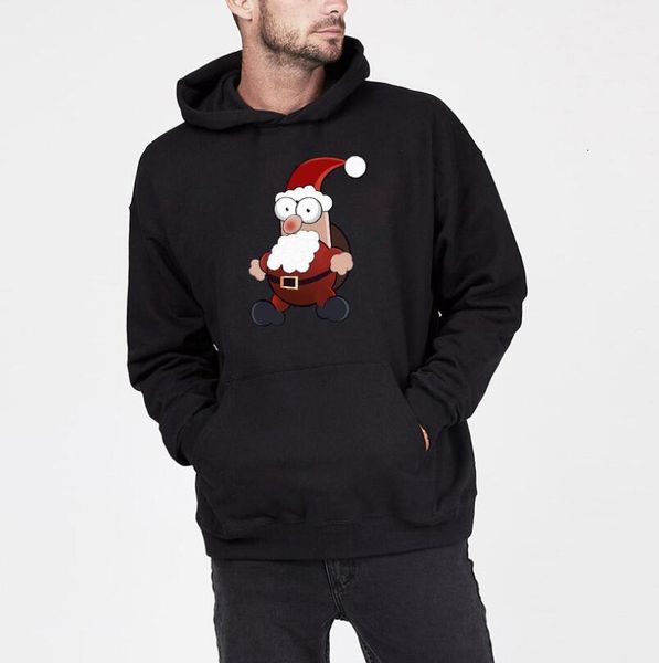 

men's hoodies & sweatshirts women designer mens streewear jogger sportswear pullover christmas santa claus hoodie men sweatshirt, Black