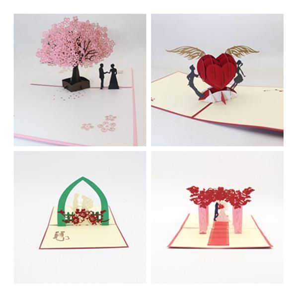 

hollow greeting cards creative house lovers paper-cutting artwork holiday wedding valentine's day gift decoration invitation