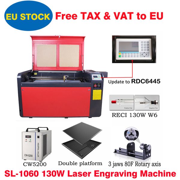 

laser cutting machine 1060 130w reci 130w with rd6645 dsp system sl-1060 laser cutting device with usb co2 autofocus 1000x600mm us no tax