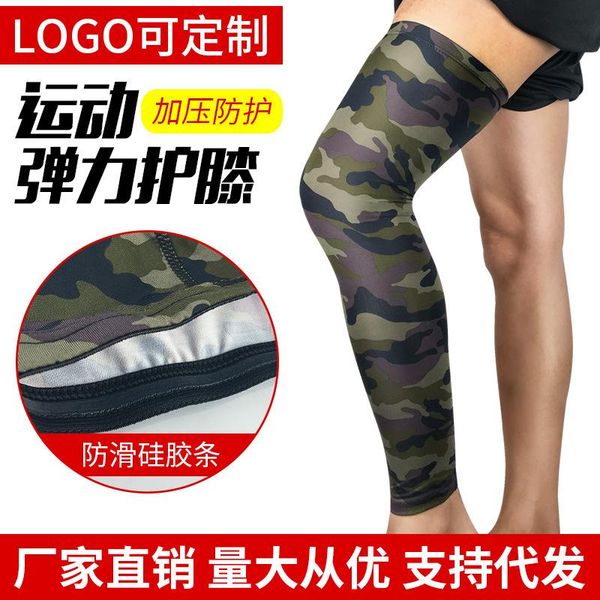 

elbow & knee pads long support brace pad protector cycling running basketball sleeve sports kneepad silicone antiskid, Black;gray