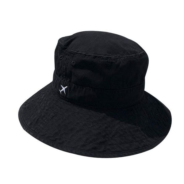 

cloches cotton hand embroidered airplane pattern fisherman hat summer outdoor women's men's harajuku bucket cap wide panama, Blue;gray