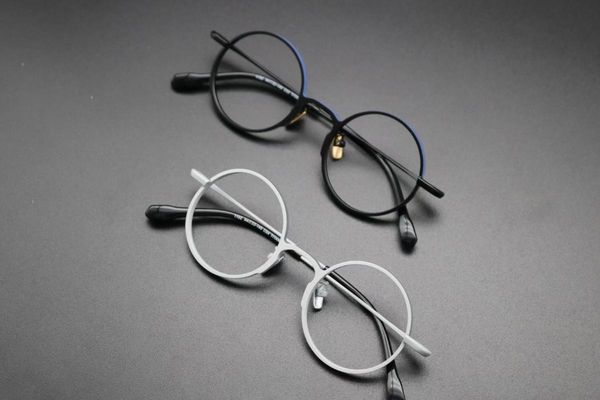

fashion sunglasses frames belight optical arrival japan fancy vintage retro titanium round shape spectacle frame precription lens eyeglasses, Black