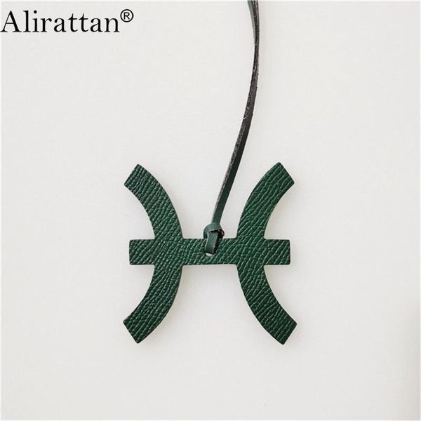 

bag parts & accessories alirattan 12 zodiac pisces horoscope constellation keychain pendant women backpack charm fashion genuine leather, Black