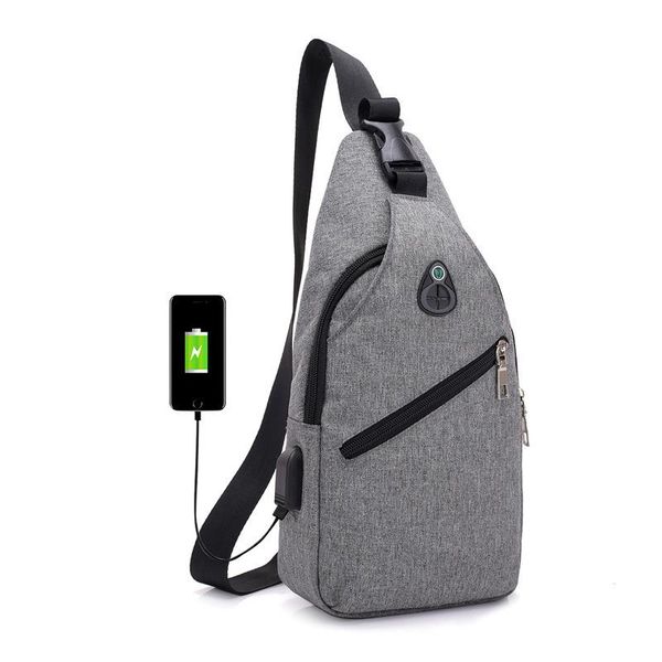 

waist bags men's usb anti theft chest bag crossbody messenger shoulder diagonal package pack travel backbag with headphone hole