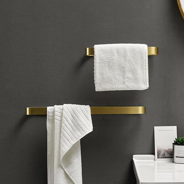 

bathroom towel holder wall mounted hanger brushed gold rack storage shelf 30cm/40cm/50cm accessories racks