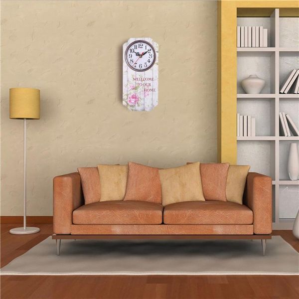 

wall clocks creative wooden mdf clock farmhouse decor large decorative removable art decal sticker