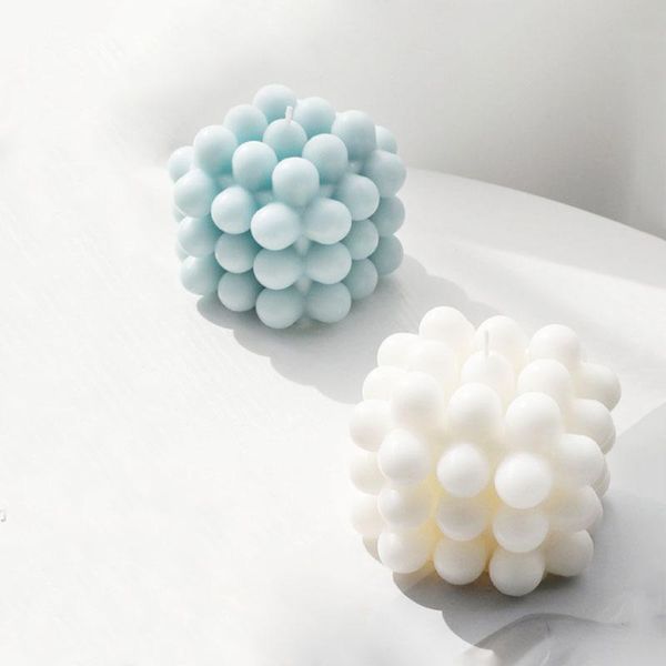 

concave sphere magic cube bubble candle mold nonstick mousse cake square wax silicone diy handmade soap craft tools