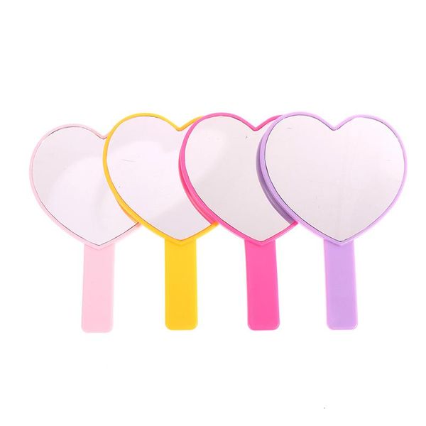

eyebrow tools & stencils 1 piece of stylish and cute peach heart portable makeup mirror with handle compact ladies
