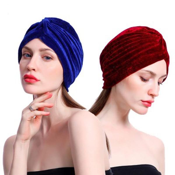 

hair accessories winter warm gold velvet headwear hat fashion make-up face wash headband women's non-slip elastic sports fitness snood