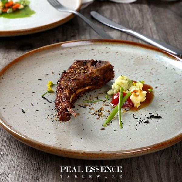 

dishes & plates creative european steak simple household ceramic western retro tableware pasta