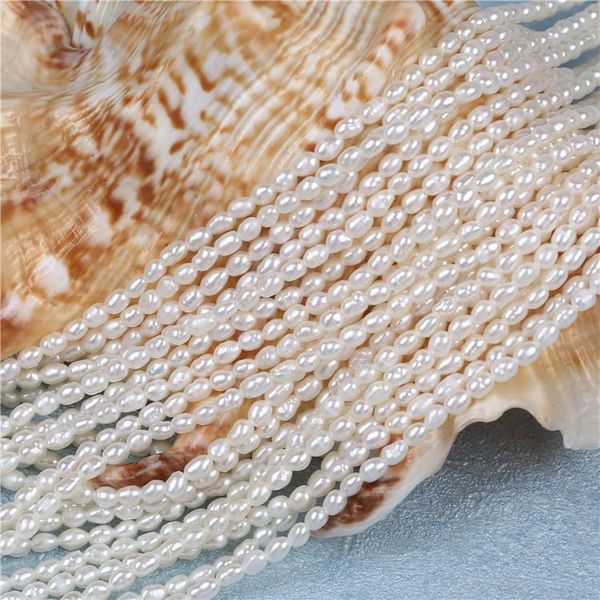 

other wholesale 2-2.5mm small pearl rice shape freshwater real strand for jewelry