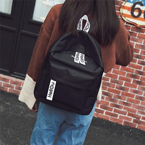 

backpack couple schoolbag travel hiking bag solid for girls collection luminous women's e26