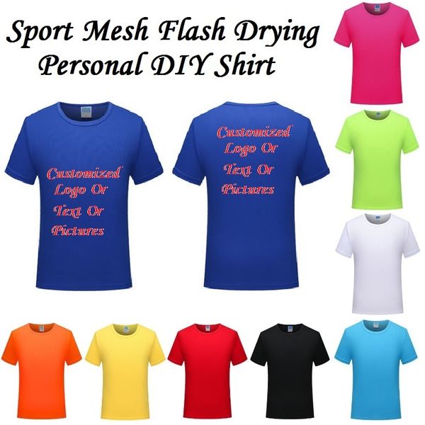 

customized men t-shirts summer sport jersey team print mesh quick dry teenagers tees shirts personalized women outfit 210413, Blue