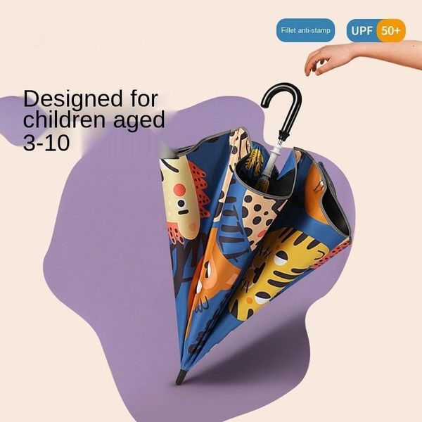

umbrellas children's cartoon umbrella with sun protection and rain primary school growing handle cute children