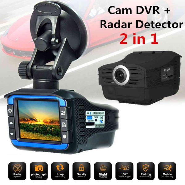 

car dvr 2in1 full hd 720p dvr camera english-russian bilingual radar speedometer auto video recorder dash cam with g-sensor car dvrs
