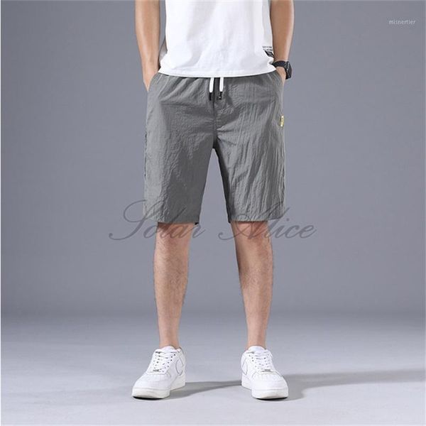 

style men's summer thin knee length shorts quick-drying casual, White;black