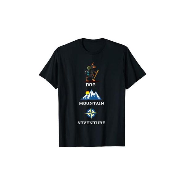 

men's t-shirts funny miniature pinscher dog mountain hiking climb adventure oversized t shirt men summer cotton graphic tees harajuku, White;black