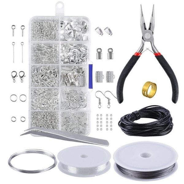 

professional hand tool sets jewelry making kit findings starter set beading and repair tools pliers silver beads wire