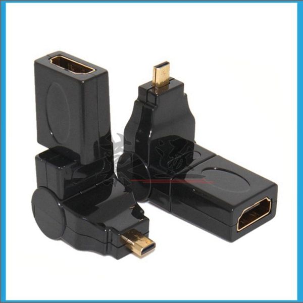 

audio cables & connectors micro male to female 180/360 degree rotating 90 right angle adapter convertor cable for tablet