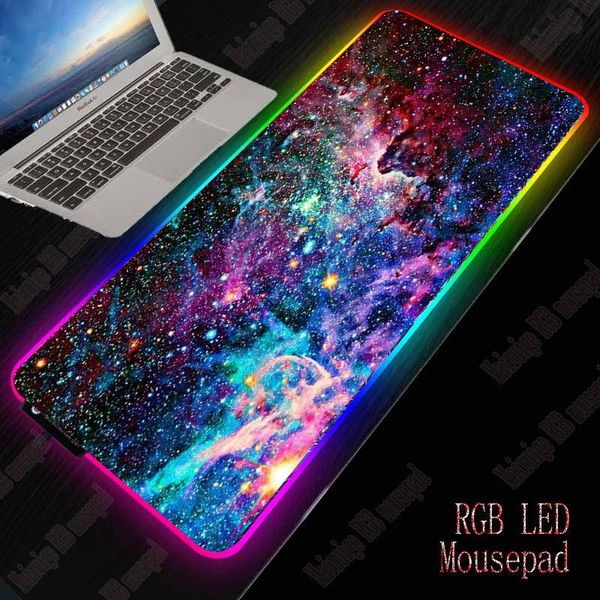 

mouse pads & wrist rests mrg space gaming rgb mouse-pad xxl large lapwith locking edge led backlight mause pad keyboard desk mat for pla
