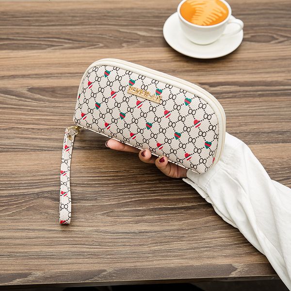 

bag handbag long wallet women 2021 fashion large capacity zero mobile phone zipper, Black;red