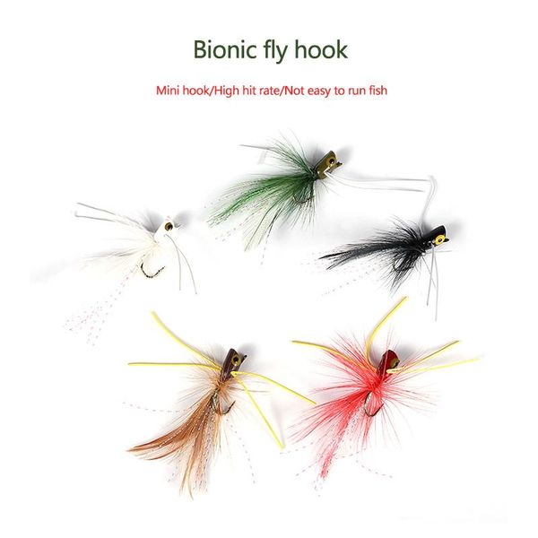 

5pcs metal jig head barbed hook swim fishing lure feather jighead pike trout bass jigs tackle hooks