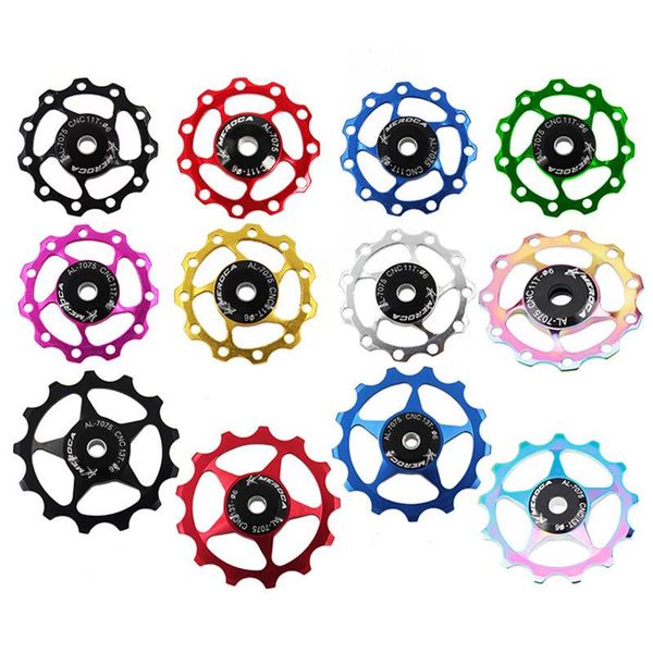 

bike derailleurs cycling mtb mountain 11t 13t aluminum alloy bicycle steel bearing jockey wheel rear derailleur pulley guide pulleys