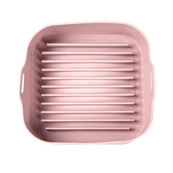 

pans silicone multifunctional air frying pan square lightweight grill thickened high temperature resistance