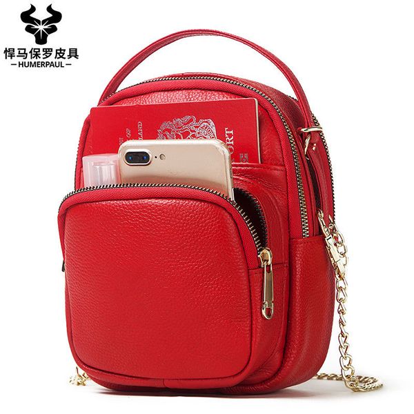 

leather 2019 new versatile korean one shoulder chain fashion women's bag
