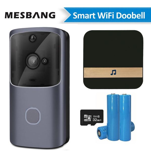 

doorbells wifi video doorbell door phone intercom battery bell ring camera wireless doorphone calling support tf card chime