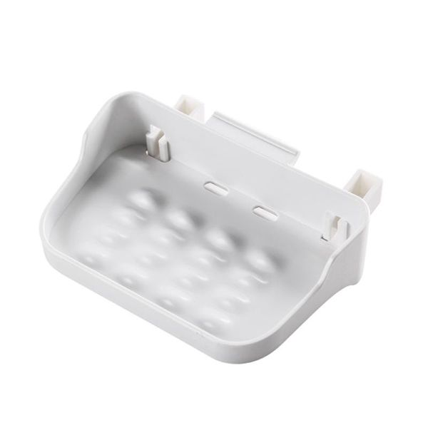 

soap dishes sucker box non-perforated storage rack drain sponge holder shampoo for bathroom kitchen accessories elegant