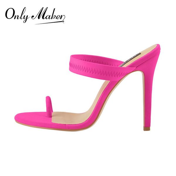 

dress shoes onlymaker summer women's flip flops mules sandals slip on thin high heels big size classic fashion comfortable 2021, Black