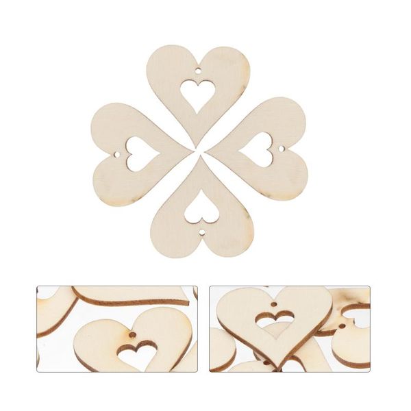 

water bottles 100pcs exquisite love heart shape wood pieces wooden artware craft