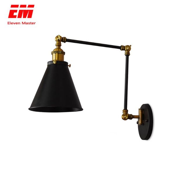 

wall light left and right rocker lamps loft industrial bed bedside e27 85-265v black home zbd0006 lamp
