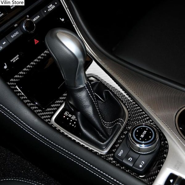 Weiteres Innenzubehör für Infiniti Q50 Q60 QX50 QX60 JX Carbon Fiber Gear Shift Panel Automotive Trim Start Aufkleber