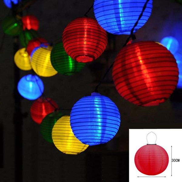 Strings solar LED LED LUNTERL Lantern String Lights Street Garland for Garden Decoration Fairy Christmas
