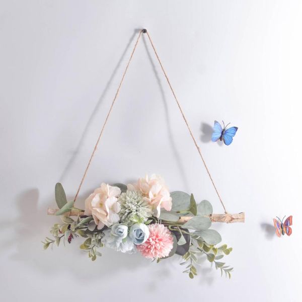 

decorative flowers & wreaths flower ornaments garland wall hanging floral decor party plastic pendant home decoration door boho bedroom dry