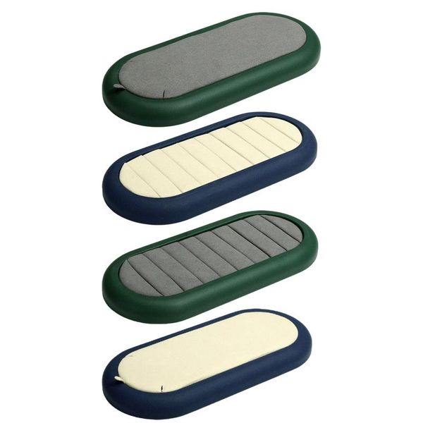 

jewelry pouches, bags precious fashion pu leather earrings display tray case storage showcase shop counter organizer supplies container, Pink;blue