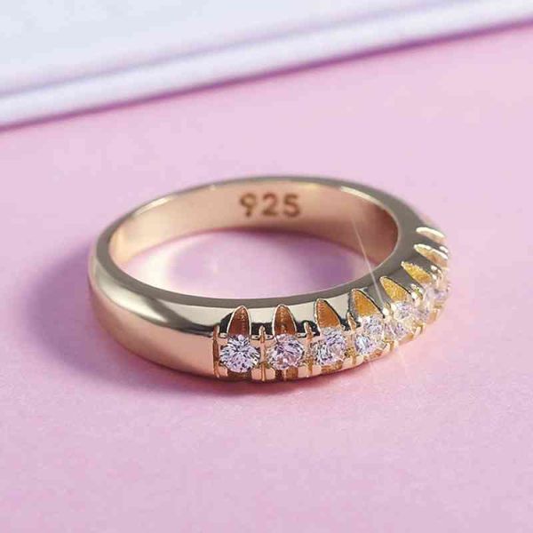 

office lady accessories rings golden color halo micro paved casual style female jewel with size 6-10, Silver