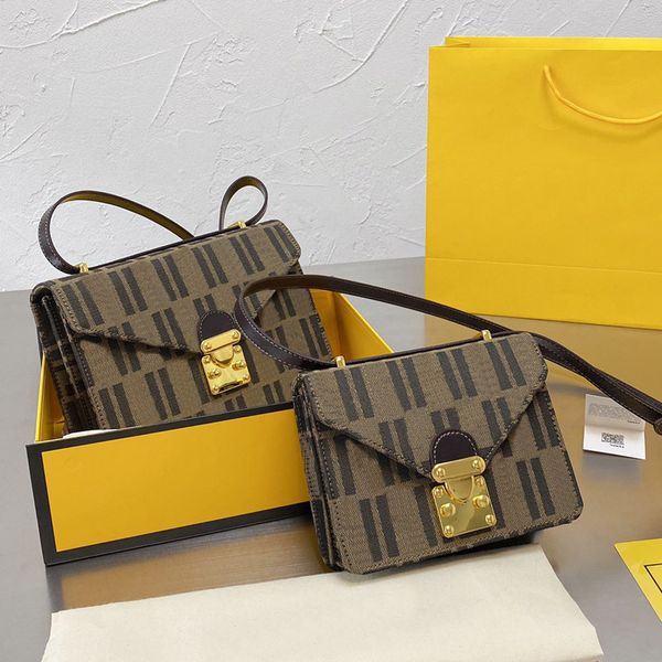 

shoulder tote bag adjust mini crossbody branded bags purse handbag canvas messenger hardware fashion letter designer golden lock ff lux txgg
