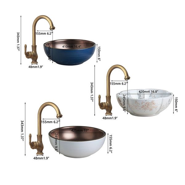 

bathroom sink faucets blue art ceramic vessel basin set roatated antique brass kitchen faucet white design golden inside mixer tap