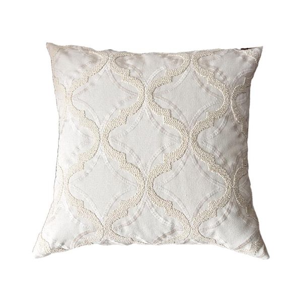 

pillow case nordic cotton linen throw embroidery vintage geometric plaid flower pattern decorative square cushion cover