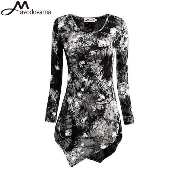 

women's blouses & shirts avodovama  2021 women fashion blouse o-neck long sleeve print female plus size, White