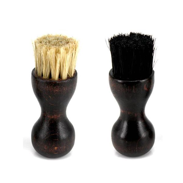 

clothing & wardrobe storage 1pcs buffing brush wood handle shoes shine bristle hair leather supplies portable cleaning tool
