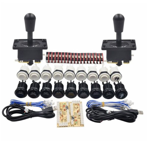 

game controllers & joysticks diy arcade kit usb to zero delay board encoder pc /raspberry pi 8 way joystick push button 2 player set