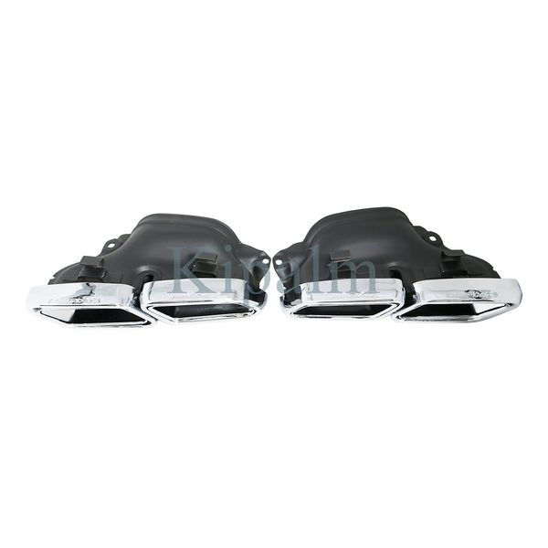 

1 pair 304 stainless steel car w205 exhaust pipe muffler tips for mercedes w205 benz c63 2012-2015 amg accessories